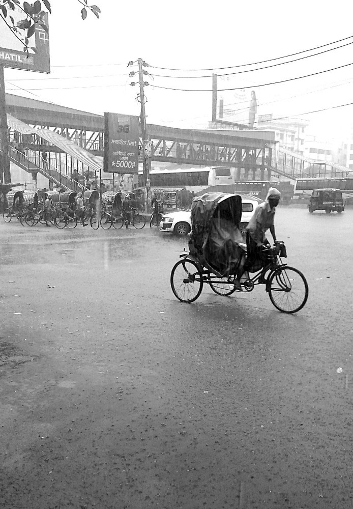 Uttora, Dhaka, Bangladesh-June, 2014. Monsoon