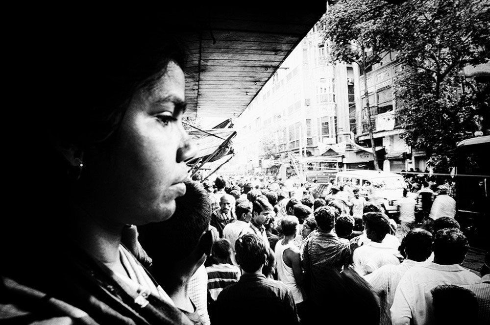 Girish Park,Kolkata,India-March 2016.Soon ,after the collapse all shops were shut down,people gathered in thousands at the spot ,some praying ,while some locals trying to help .