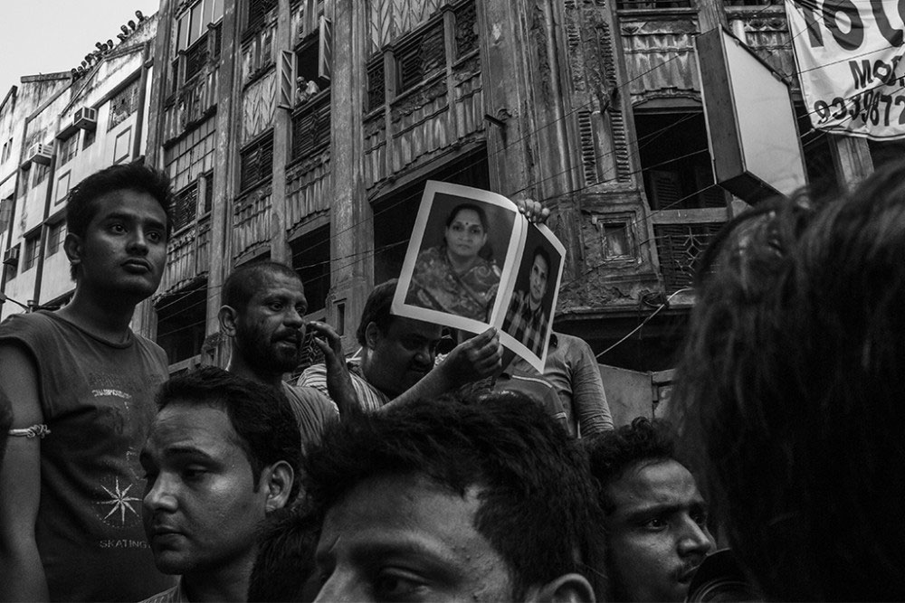 Kolkata, India- 31st March, 2016. A man who has lost his family members.