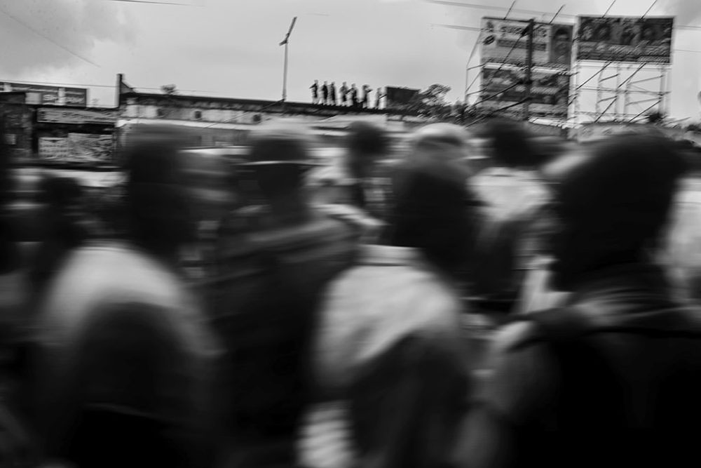 Birati, Kolkata, India - 19th August 2015. People left platform after the hassle.