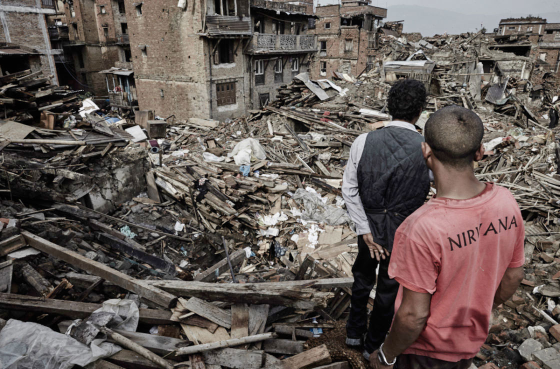 The city of Bhaktapur after the earthquake.